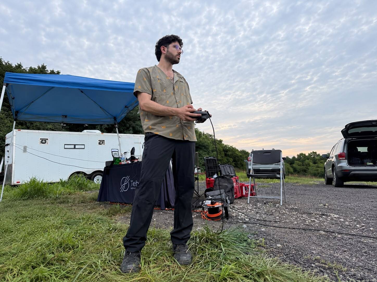 Field operations at the test range